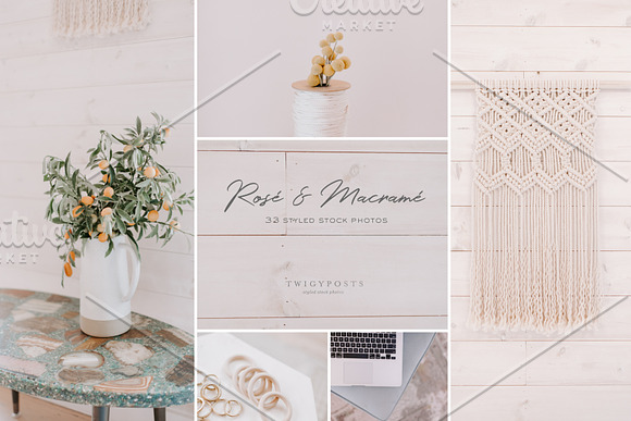 Rosé & Macramé - Styled Stock in Social Media Templates - product preview 3
