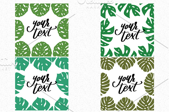 Vector monstera set in Illustrations - product preview 3