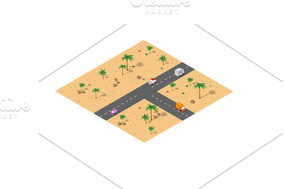Vector desert natural landscape in Illustrations - product preview 4