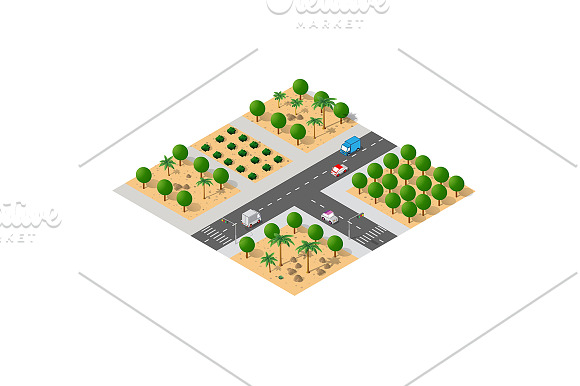 Vector desert natural landscape in Illustrations - product preview 5