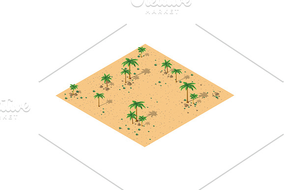 Vector desert natural landscape in Illustrations - product preview 13