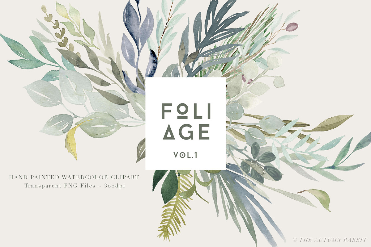 Foliage - Watercolor Leaves in Illustrations - product preview 8