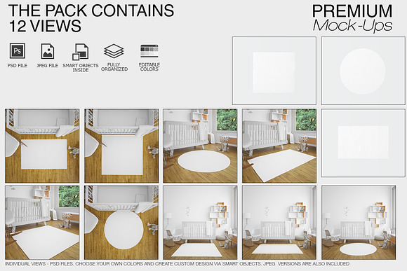 Carpets & Crib Mockups Pack in Product Mockups - product preview 1