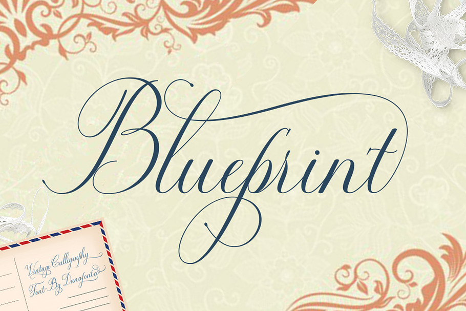 Blueprint  in Script Fonts - product preview 8