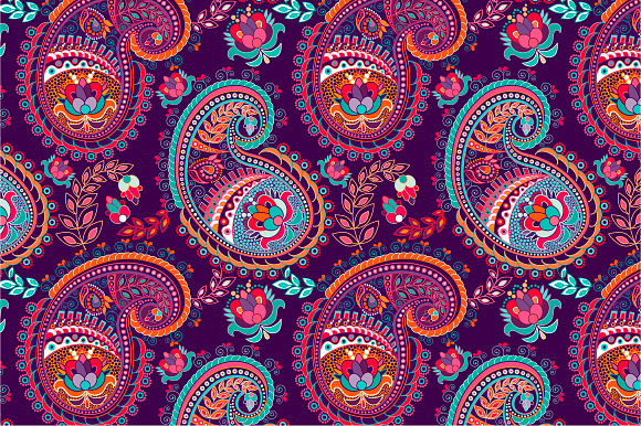 3 Paisley Seamless Patterns in Patterns - product preview 1
