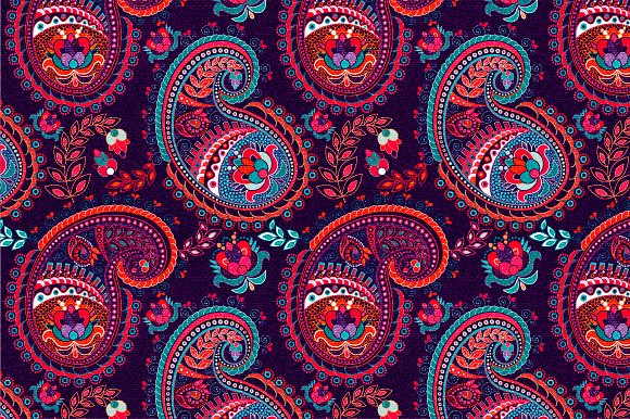 3 Paisley Seamless Patterns in Patterns - product preview 2