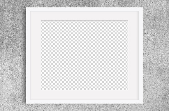 White horizontal frame mockup in Print Mockups - product preview 1