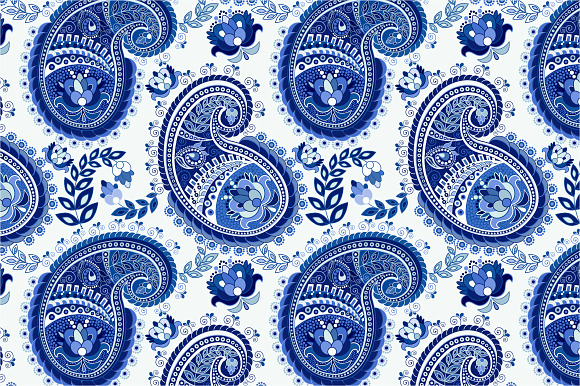 3 Paisley Seamless Patterns in Patterns - product preview 3
