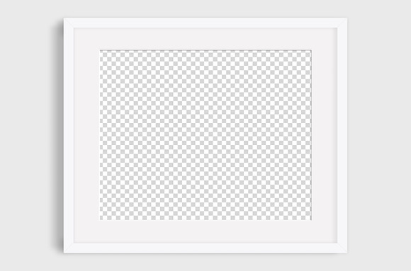Simple white frame mockup in Print Mockups - product preview 1