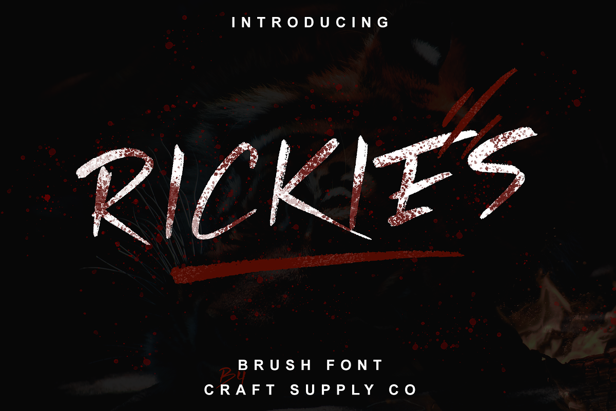 Rickies - Brush Font in Display Fonts - product preview 8