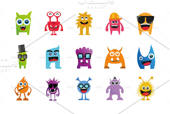 Monster Character V.1 Clip Arts in Illustrations - product preview 4