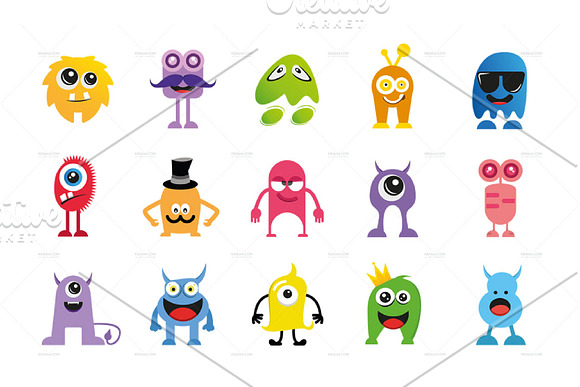 Monster Character V.1 Clip Arts in Illustrations - product preview 6