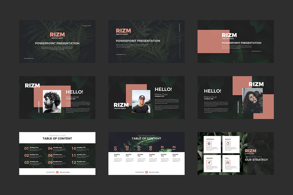 Rizm Powerpoint Presentation in PowerPoint Templates - product preview 8