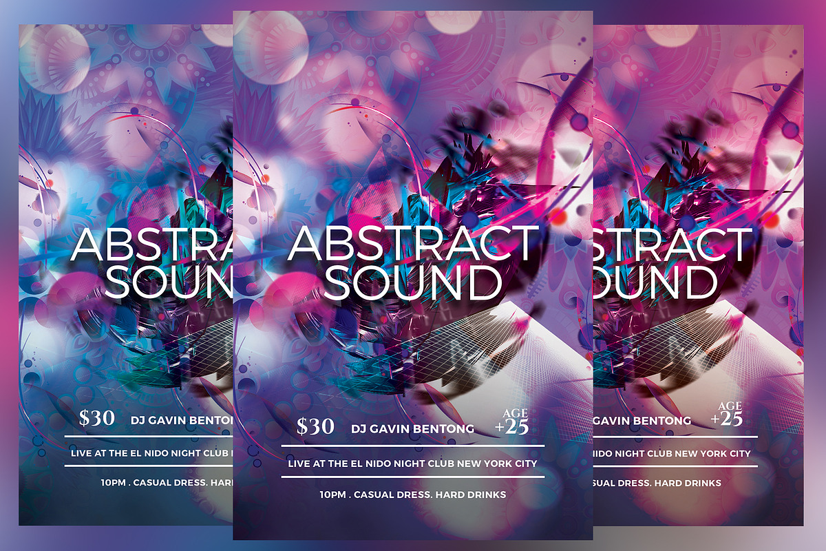 Abstract Sound Flyer in Flyer Templates - product preview 8