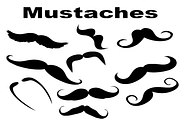 Mustaches Silhouette (Clip Art) 