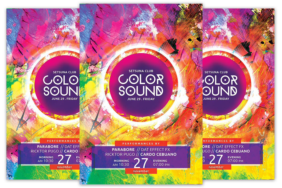 Color Sound Flyer in Flyer Templates - product preview 8