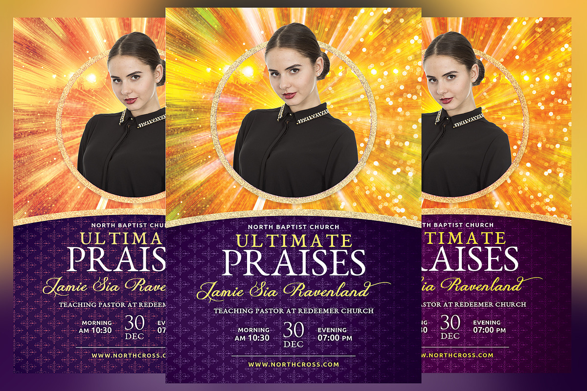 Ultimate Praises Church Flyer in Flyer Templates - product preview 8
