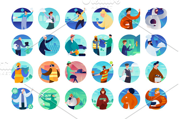 220 Gradient Scene Icons in People Icons - product preview 3