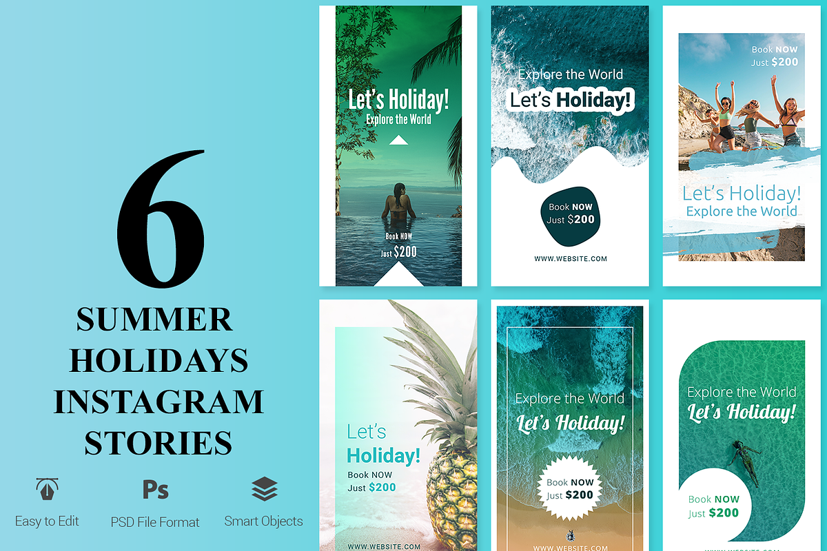 Summer Holidays Instagram Stories in Instagram Templates - product preview 8