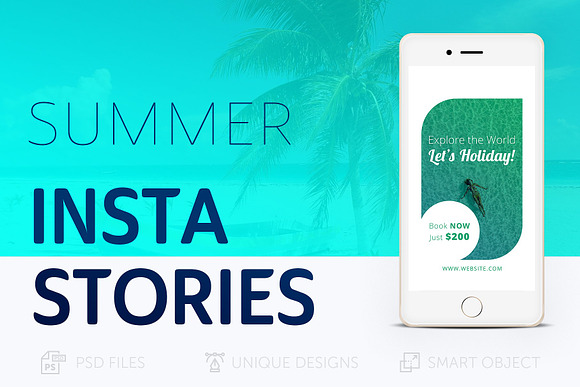 Summer Holidays Instagram Stories in Instagram Templates - product preview 1