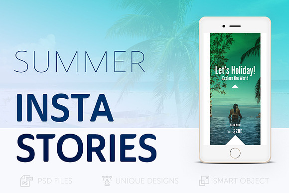 Summer Holidays Instagram Stories in Instagram Templates - product preview 2
