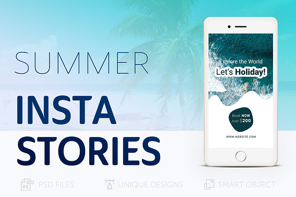 Summer Holidays Instagram Stories in Instagram Templates - product preview 3