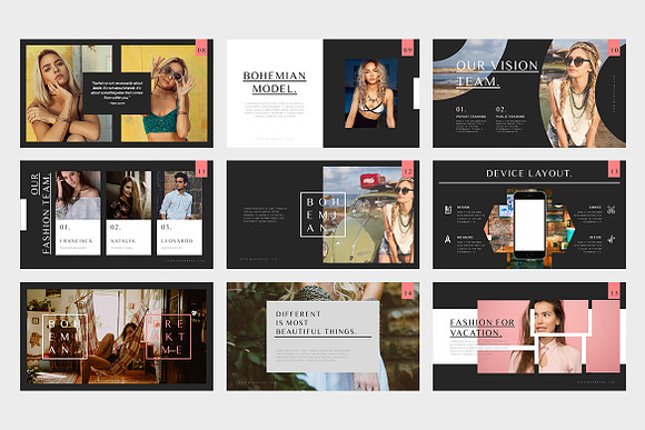Bohemian Fashion Keynote Template in Keynote Templates - product preview 1