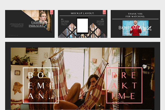 Bohemian Fashion Keynote Template in Keynote Templates - product preview 3