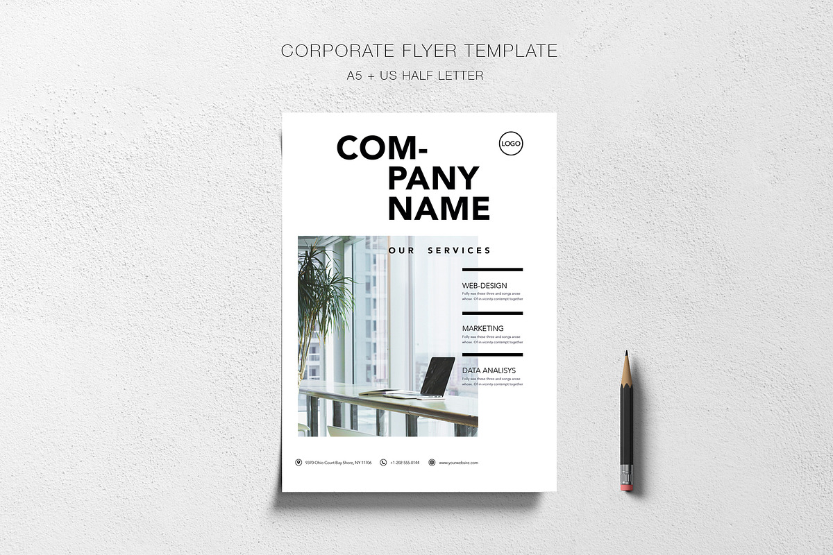 Corporate flyer in Flyer Templates - product preview 8