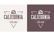 California state textured vintage vector t-shirt and apparel des