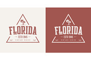Florida state textured vintage vector t-shirt and apparel design