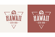 Hawaii state textured vintage vector t-shirt and apparel design,