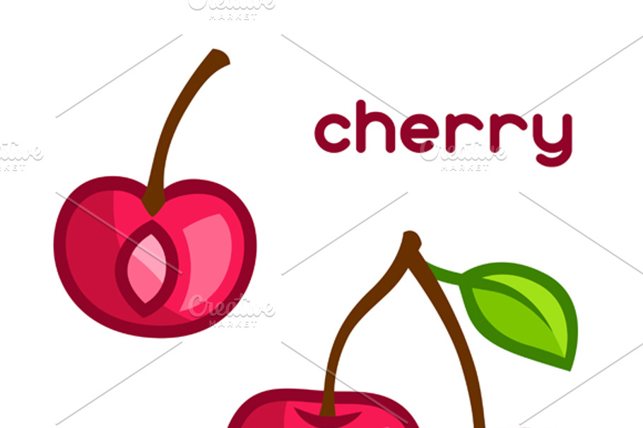 Cherries. in Illustrations - product preview 8