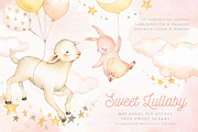 Sweet Lullaby Watercolor Clip Art