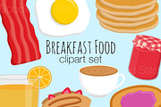 Breakfast Food Clipart Illustrations
