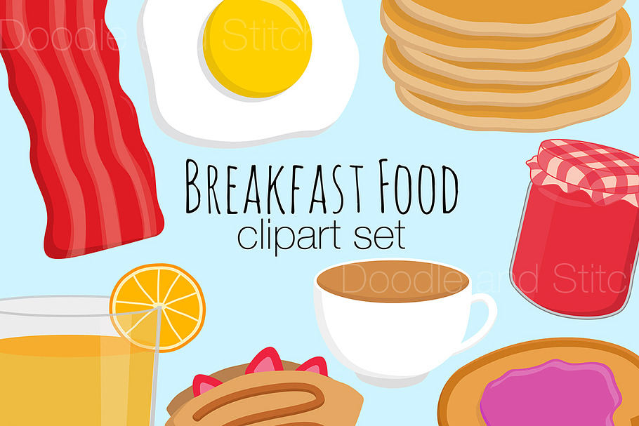 Breakfast Food Clipart Illustrations in Illustrations - product preview 8