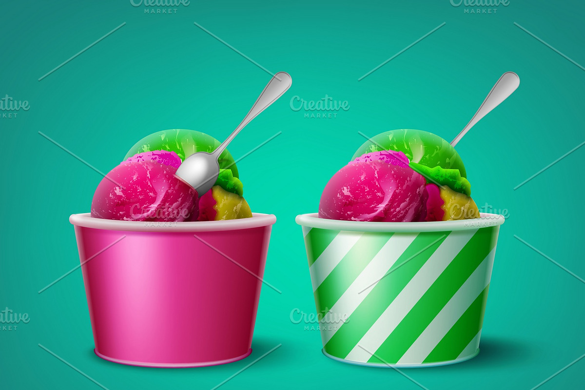 Ice cream scoops in Illustrations - product preview 8