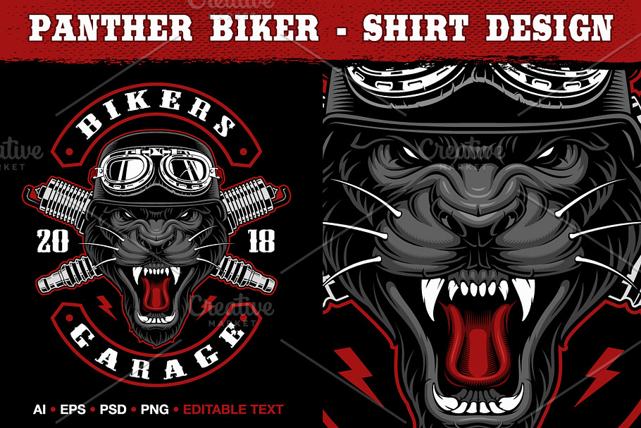 Panther Biker in Illustrations - product preview 8