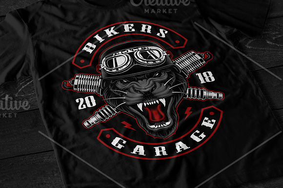 Panther Biker in Illustrations - product preview 1
