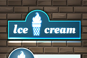 Ice cream signboard
