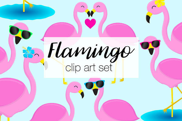 Flamingo Clipart Illustrations