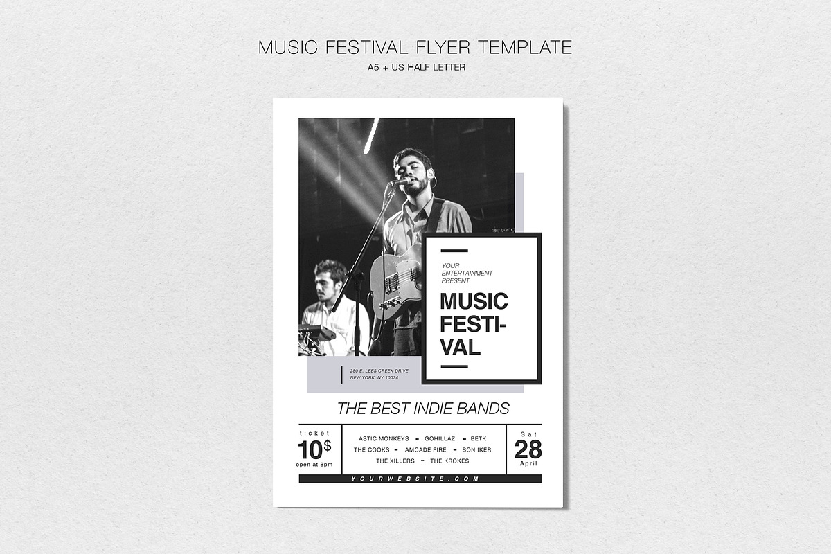 Music festival flyer in Flyer Templates - product preview 8
