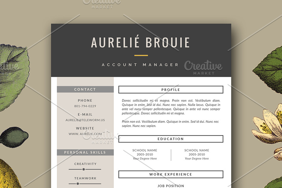 Resume Design + Cover Letter