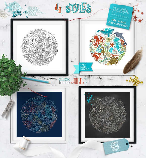 Ocean Underwater Life in Illustrations - product preview 5