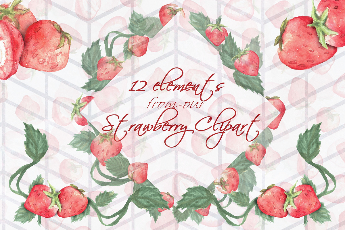 Strawberry Wreaths and More in Illustrations - product preview 8