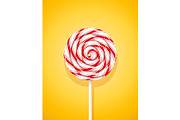 Yummy lollipop at stick holiday
