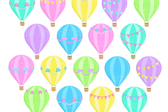 Hot Air Balloon Illustrations in Illustrations - product preview 1