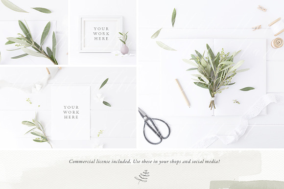 The Olive & White Wedding Bundle in Print Mockups - product preview 3