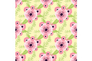 Nature flower illustration seamless pattern background floral summer vector
