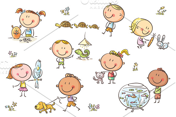 Kids and Pets in Illustrations - product preview 1